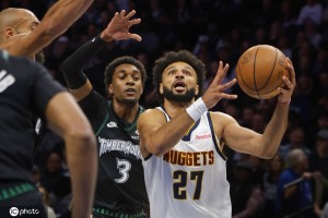 约基奇连场三双默里43+6 华子缺阵掘金擒森林狼