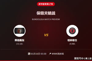 昨单挑阿贾克斯输球成功，德甲前瞻：奥格斯堡主场难显优势，柏林联合客场抢分志在必得！