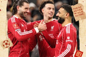 足总杯-萨拉赫传射建功索博破门 利物浦3-0布莱顿晋级